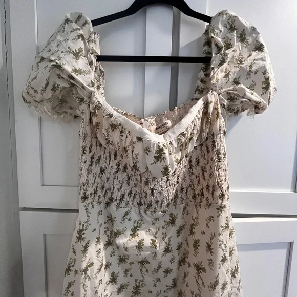 House of CB Bellucci Ivory and Green Floral Midi Dress - Picture 5 of 7